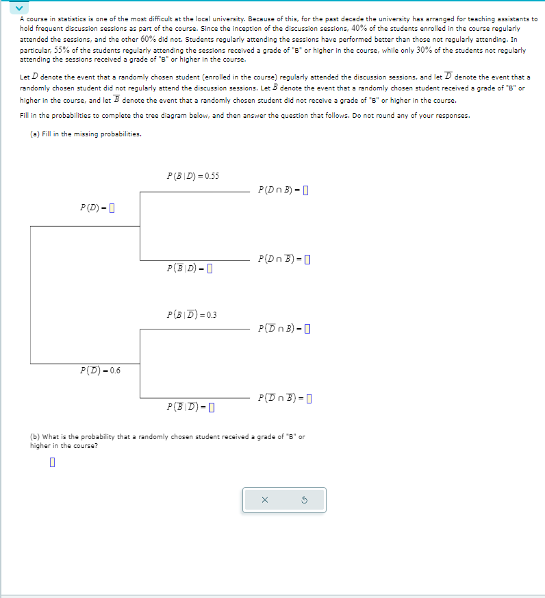 Solved A course in statistics is one of the most difficult | Chegg.com