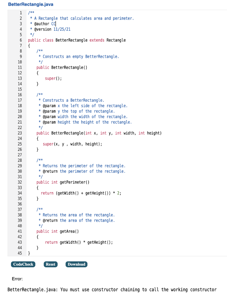 Solved I am having trouble identifying the error in my code, | Chegg.com