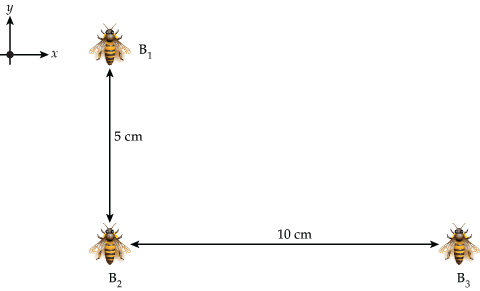 Solved Three bees are oriented as shown in the figure. B1 | Chegg.com