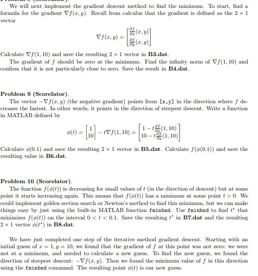 We will next implement the gradient descent method to | Chegg.com