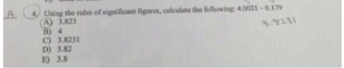 Solved Using the rules of significant figures, calculate the | Chegg.com