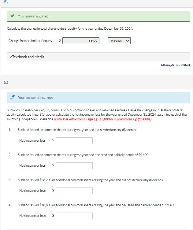 Solved Calculate The Change In Total Shareholders' Equity | Chegg.com