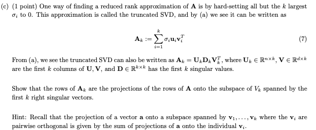 Solved Suppose We Have A Matrix Ae Rhxa With Svd A Udv Chegg Com