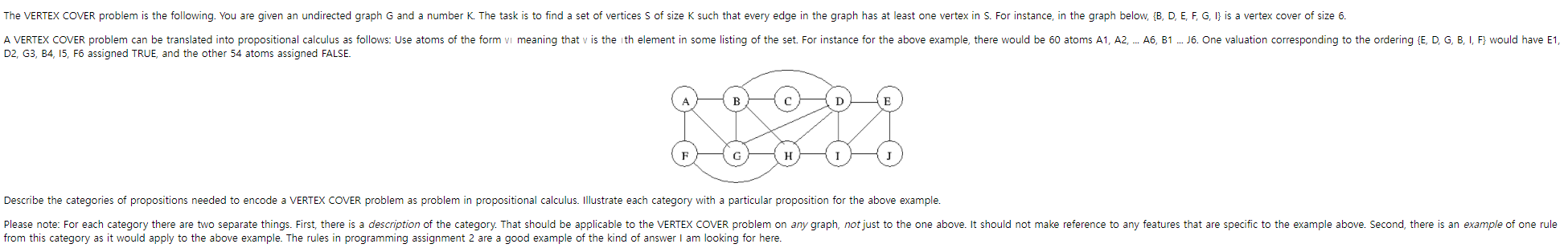 Solved The VERTEX COVER problem is the following. You are | Chegg.com