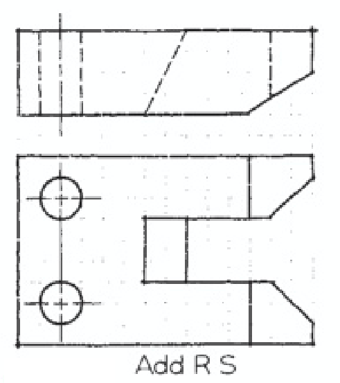 Solved Using third-angle projection, find the third view | Chegg.com