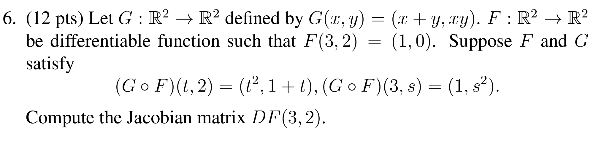 Solved Let G R2 → R2 Defined By G X Y X Y Xy F R2