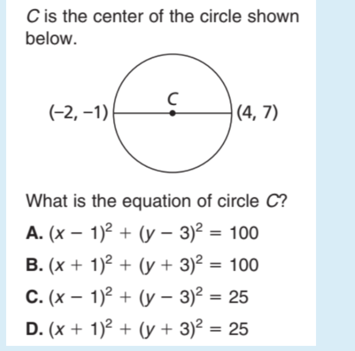 Solved C Is The Center Of The Circle Shown Below S 2 1 Chegg Com