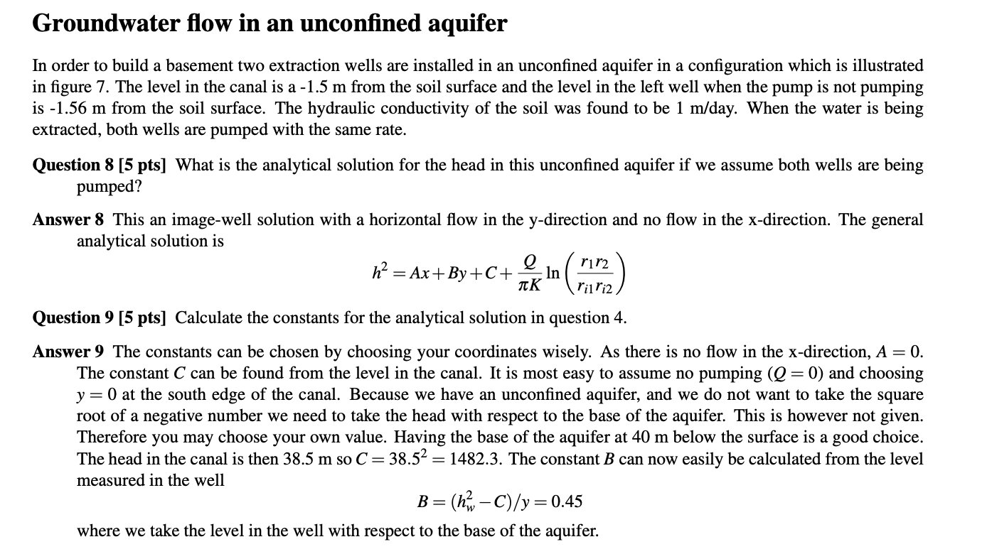 Solved The hydraulic conductivity of the soil was found to | Chegg.com