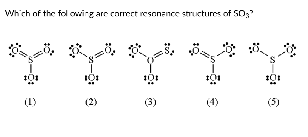 So3 Resonance Structures