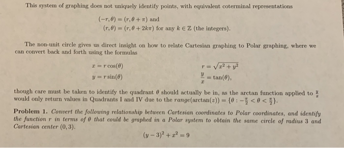 Solved Convert the following relationship between Cartesian | Chegg.com