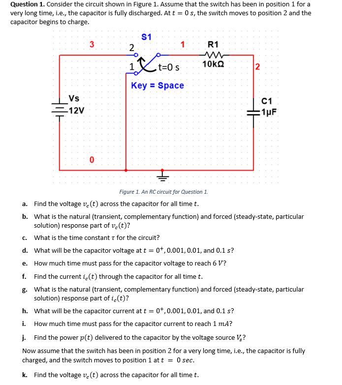 Solved Question 1. Consider the circuit shown in Figure 1. | Chegg.com
