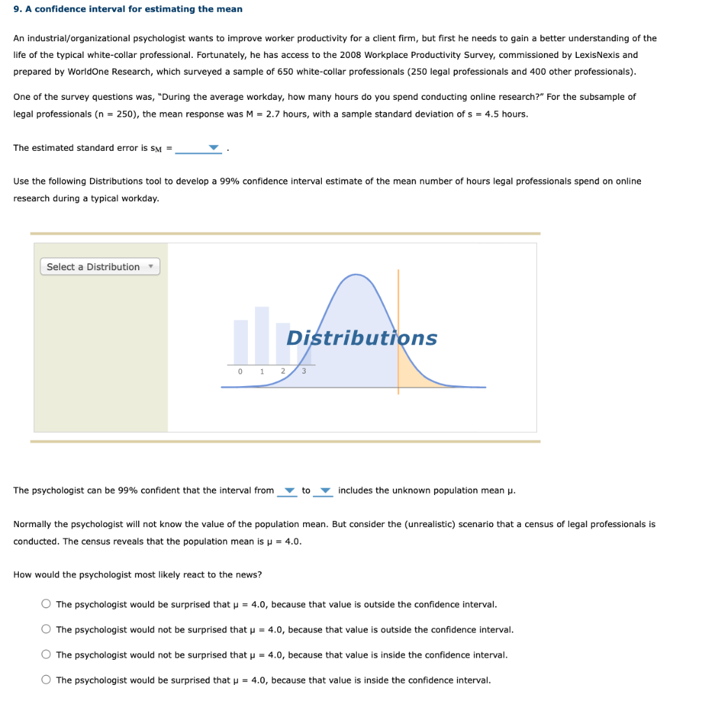 Solved 9. A confidence interval for estimating the mean An | Chegg.com