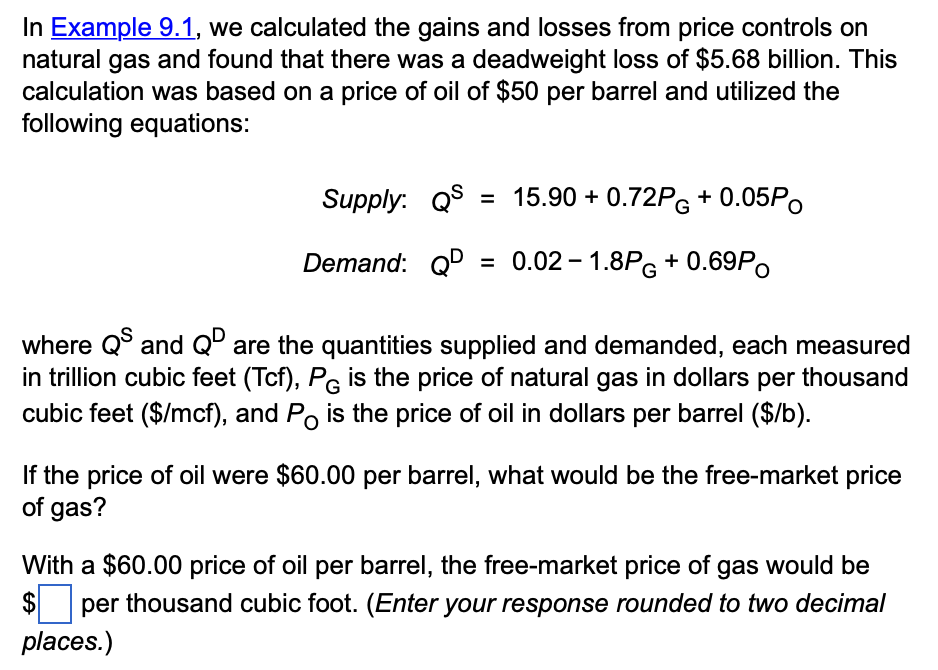 Solved In Example 9.1, we calculated the gains and losses | Chegg.com