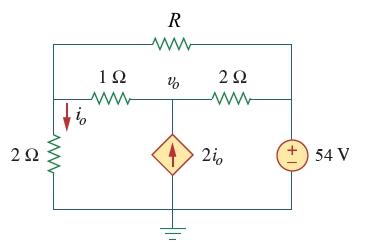 Solved In the circuit given below, R = 6 Ω. Find vo and io. | Chegg.com