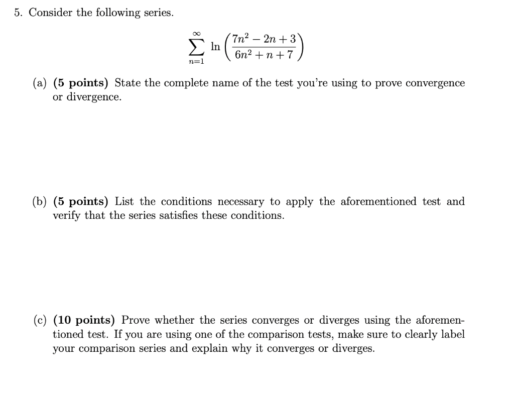 Solved 5. Consider The Following Series. | Chegg.com