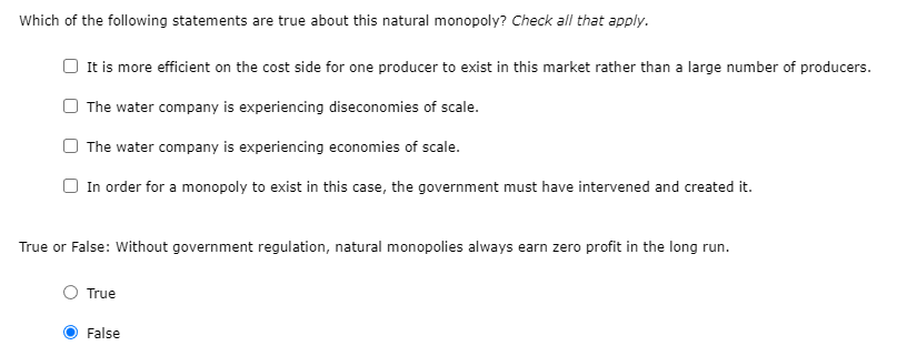 Solved 8. Natural monopoly analysis The following graph | Chegg.com