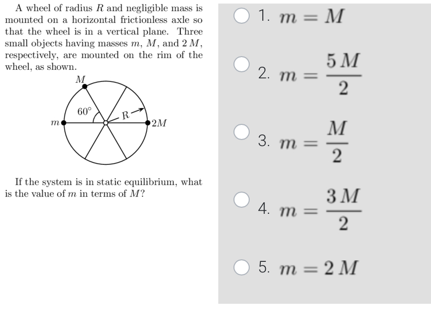 Solved A wheel of radius R and negligible mass is mounted on | Chegg.com