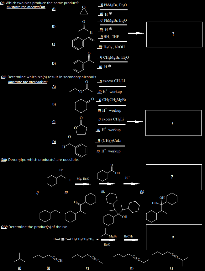 Solved QI: Which two rxns produce the same product? | Chegg.com