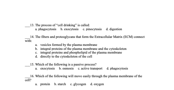 Solved 13. The process of 