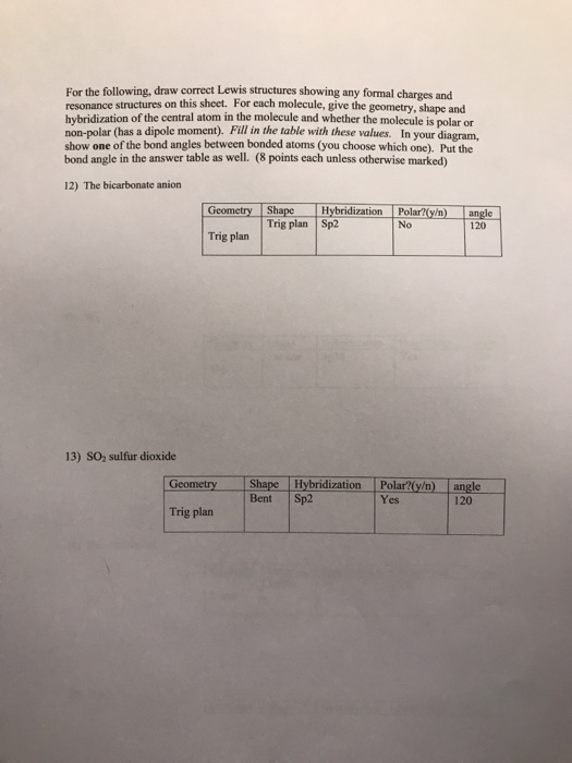 Solved For the following, draw correct Lewis structures | Chegg.com