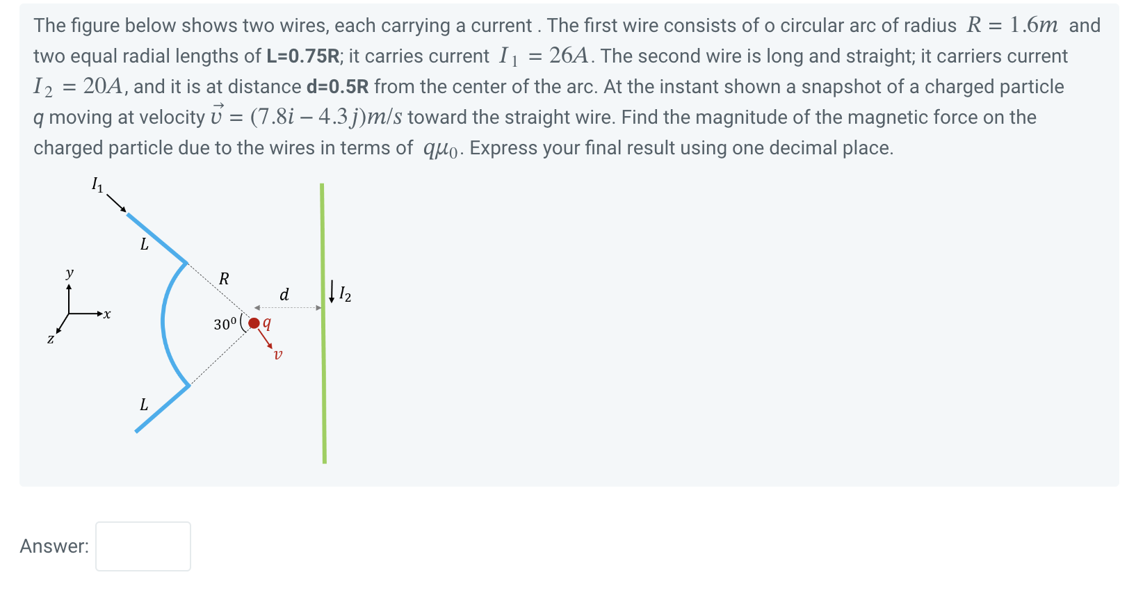 Solved The Figure Below Shows Two Wires, Each Carrying A | Chegg.com