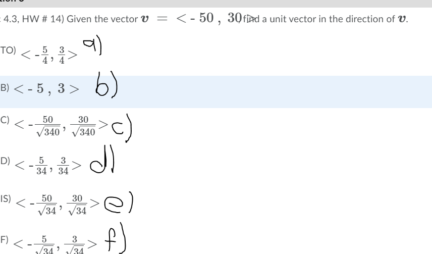 Solved 4 3 Hw 14 Given The Vector V 50 30 Find Chegg Com