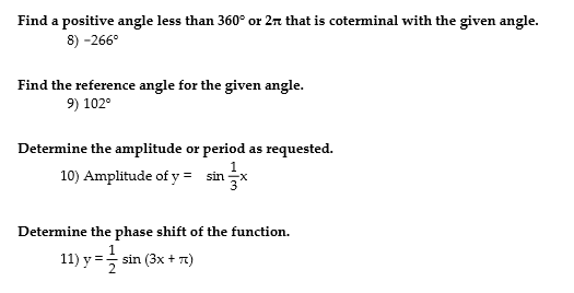 Solved Find a positive angle less than 360° or 2 that is | Chegg.com