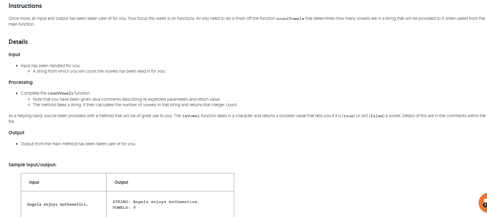 Solved Instructions Once more, all input and output has been | Chegg.com