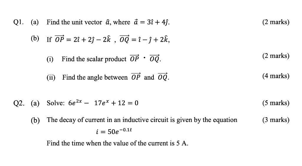 Solved Q1 A Find The Unit Vector A Where ả 3i 4j Chegg Com