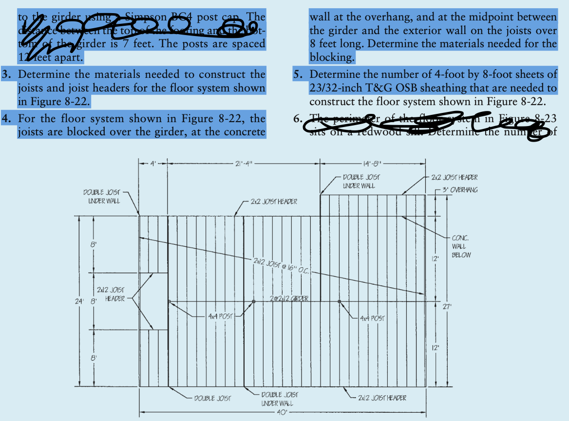 Solved 3. Determine the materials needed to construct the