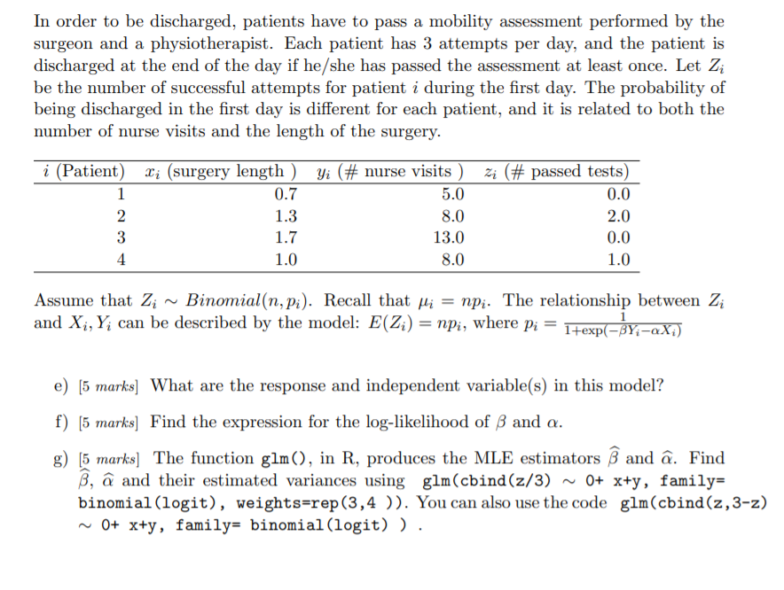 Question 4 40 Marks Suppose That Four Patients H Chegg Com