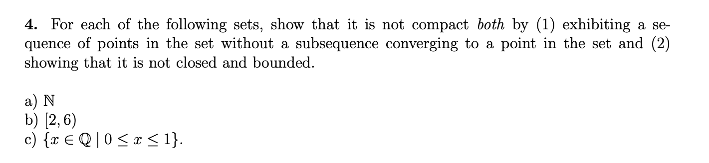 Solved Se- 4. For Each Of The Following Sets, Show That It | Chegg.com