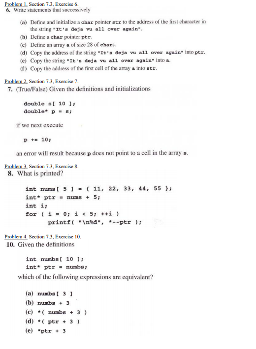 Solved Problem 1. Section 7.3, Exercise 6. 6. Write | Chegg.com
