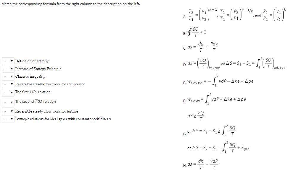 solved-match-the-corresponding-formula-from-the-right-column-chegg