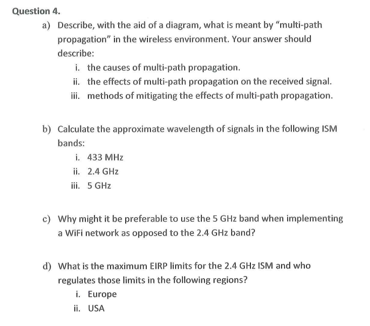 Solved estion 4. a) Describe, with the aid of a diagram, | Chegg.com