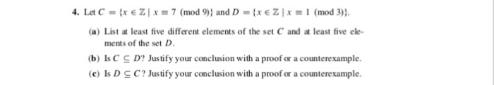 Solved (a) List at least five different elements of the set | Chegg.com