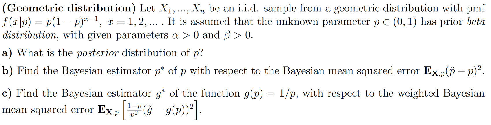 Solved Geometric Distribution Let X1 Be An I I Chegg Com