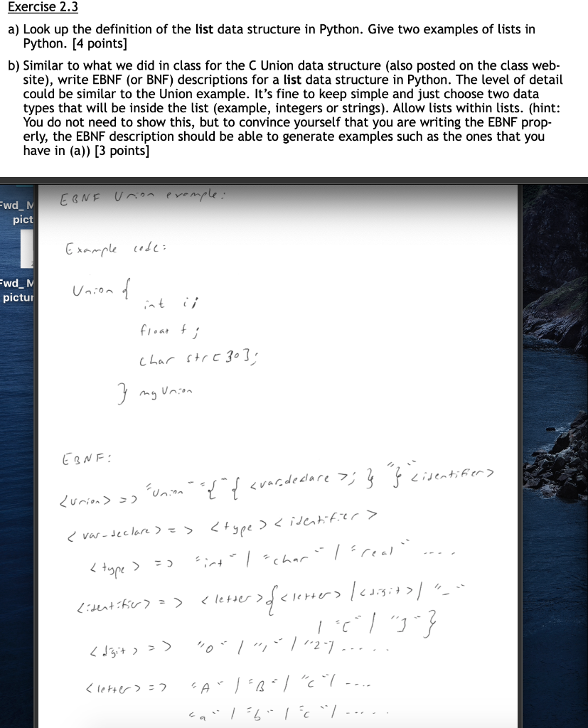 the give example below is data structure union | Chegg.com