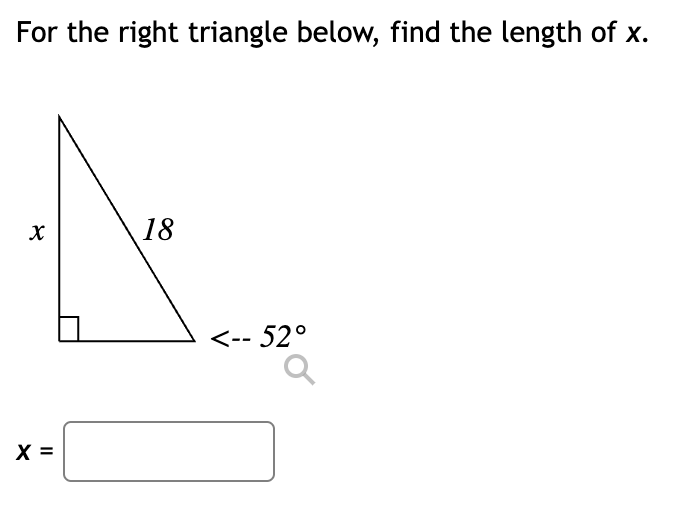 Solved For The Right Triangle Below Find The Length Of X 4070