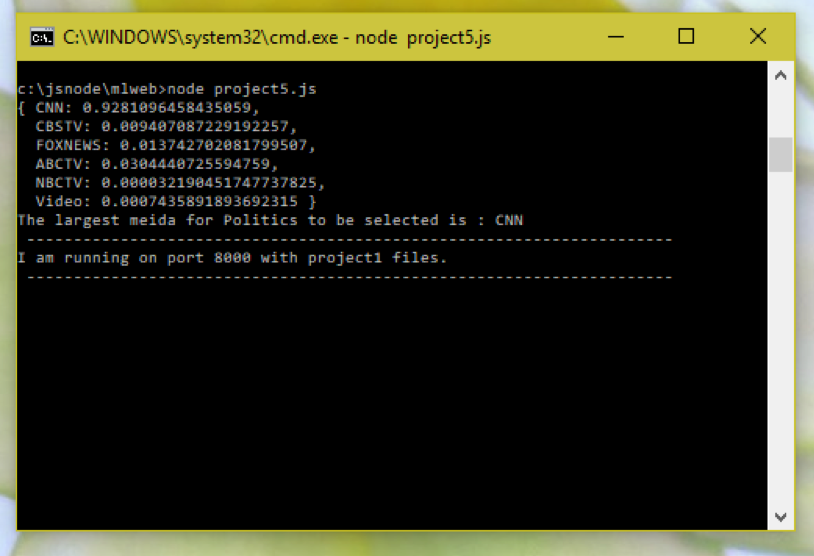 Create node.js file that will display the same output | Chegg.com