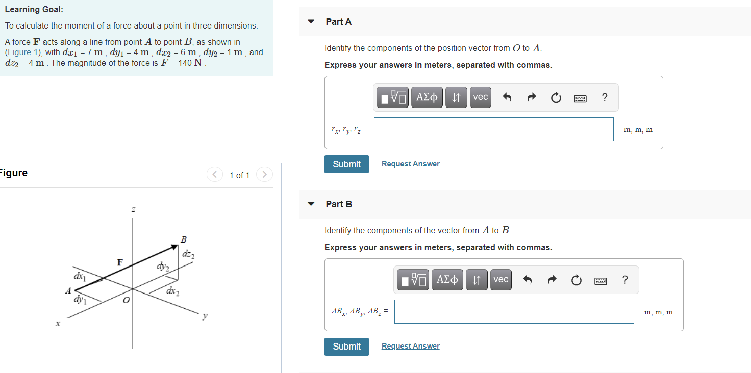 Solved To Calculate The Moment Of A Force About A Point In | Chegg.com