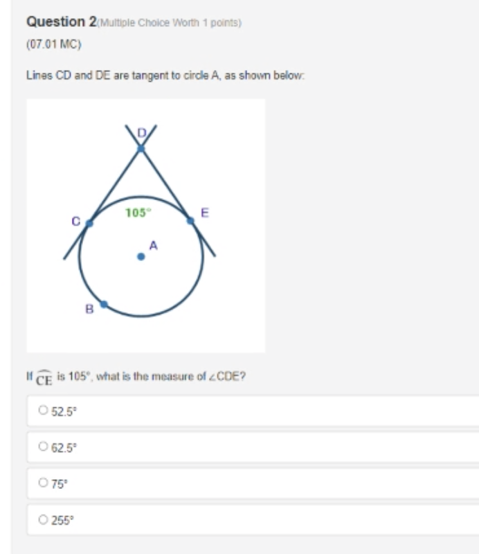 Solved Question 2 Multiple Choice Worth 1 points) (07.01 MC)