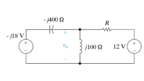 Solved - j400 Ω - 18v/ - 3100 Ω 12v (E) Calculate the real | Chegg.com