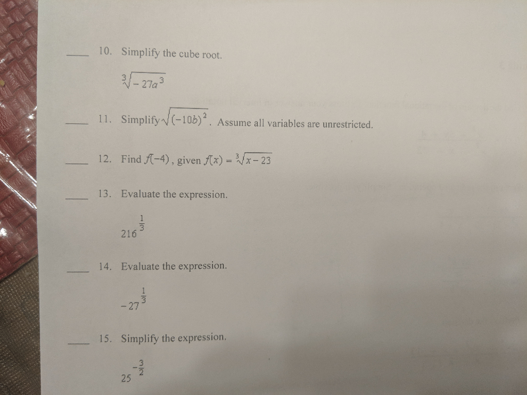 solved-10-simplify-the-cube-root-27a-1-simplify-10b-chegg