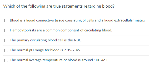 Solved Which of the following are true statements regarding | Chegg.com
