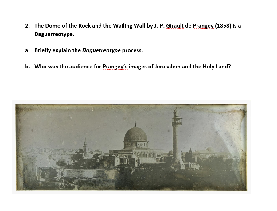 Solved 2. The Dome of the Rock and the Wailing Wall by J.P.