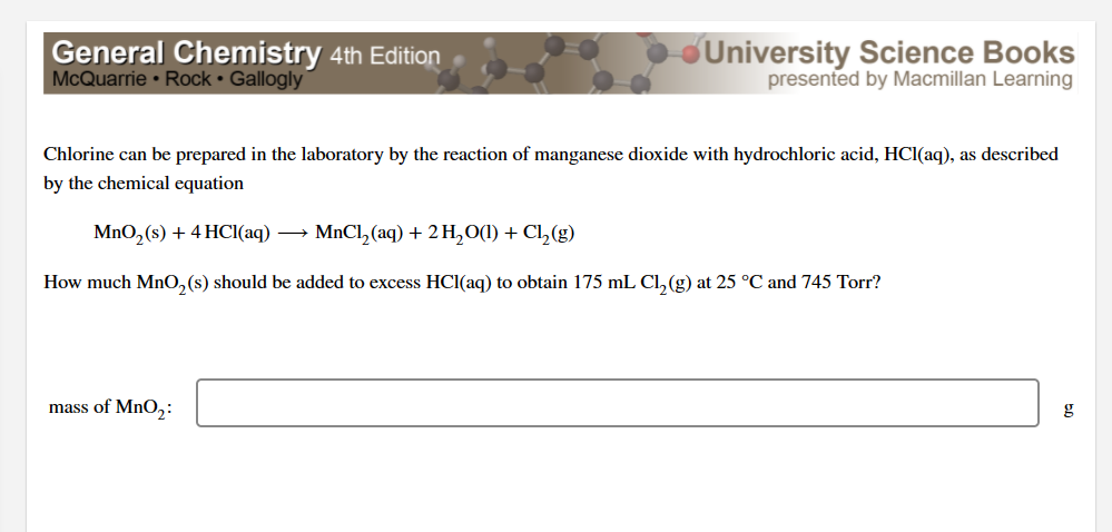 Solved General Chemistry 4th Edition McQuarrie . | Chegg.com