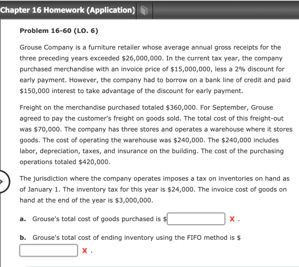 Solved Chapter 16 Homework (Application) Problem 16-60 (LO. | Chegg.com