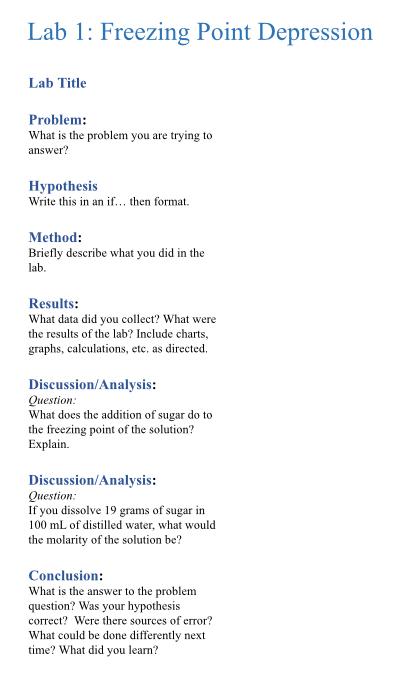 Solved Freezing Point Depression LAB 13: FREEZING POINT | Chegg.com