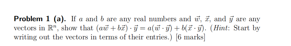 Solved Problem 1 (a). If A And B Are Any Real Numbers And | Chegg.com